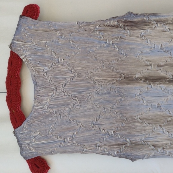 Komarov Ombre Charmeuse Dress & Chiffon Jacket Oyster Smoke PXL - Picture 6 of 16